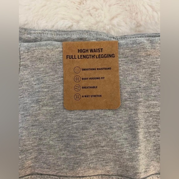 VS PINK HIGH WAIST LEGGINGS GRAY & RAINBOW BLING RHINESTONE LOGO NWT HTF RARE XL - Picture 5 of 8